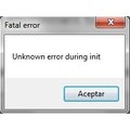 Решение ошибки unknown error during init